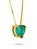 Colar coração verde - banhado a ouro 18k - Imagem 3