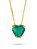 Colar coração verde - banhado a ouro 18k - Imagem 1