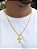 Corrente cruz medieval - grumet duplo - banhado a ouro 18k - Imagem 2