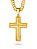 Corrente cruz medieval - grumet duplo - banhado a ouro 18k - Imagem 1