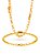 Conjunto Tijolinho 3 mm - fecho canhão - banhado a ouro 18k - Imagem 1