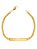 Pulseira  personalizada com plaquinha - cadeado duplo - banhada a ouro 18k - Imagem 3