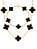 Conjunto trevos pretos - colar e pulseira - banhado a ouro 18k - Imagem 1