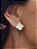 Conjunto trevos brancos - colar e brinco - banhado a ouro 18k - Imagem 3