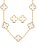 Conjunto trevos brancos - colar e brinco - banhado a ouro 18k - Imagem 1