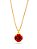 Colar vermelho ponto de luz - banhado a ouro 18k - Imagem 2