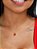Colar vermelho ponto de luz - banhado a ouro 18k - Imagem 1
