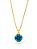 Colar azul ponto de luz - banhado a ouro 18k - Imagem 1