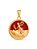 Pingente medalha Iansã vermelho - banhado a ouro 18k - Imagem 1