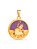Pingente medalha Nanã roxo - banhado a ouro 18k - Imagem 1