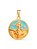Pingente medalha Iemanjá azul - banhado a ouro 18k - Imagem 1