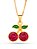 Corrente cerejas - banhado a ouro 18k - Imagem 1