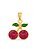 Pingente cerejas - banhado a ouro 18k - Imagem 1