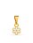 Pingente flor branca - banhado a ouro 18k - Imagem 1