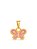 Pingente Borboleta - banhado a ouro 18k - Imagem 1