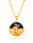 Corrente Ogum azul - elo longo - banhado a ouro 18k - Imagem 1