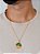 Corrente Oxossi verde - elo longo - banhado a ouro 18k - Imagem 2