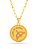 Corrente Oxossi verde - elo longo - banhado a ouro 18k - Imagem 3