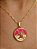 Corrente Obá pink - elo longo - banhado a ouro 18k - Imagem 4