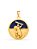 Pingente medalha Ogum azul 2,5 x 2,5 cm - Imagem 1