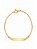 Pulseira personalizada com plaquinha e coração (infantil) - banhada a ouro 18k - Imagem 1