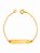 Pulseira personalizada com plaquinha bola (infantil) - banhada a ouro 18k - Imagem 1