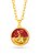 Corrente Iansã vermelho - cadeado - banhado a ouro 18k - Imagem 1