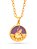 Corrente Nanã roxo - cadeado - banhado a ouro 18k - Imagem 1
