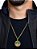Corrente Oxossi verde - cadeado - banhado a ouro 18k - Imagem 2