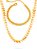 Conjunto escamas - corrente e pulseira - banhado a ouro 18k - Imagem 1