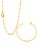 Conjunto Elo longo 2 mm - fecho tradicional - banhado a ouro 18k - Imagem 1