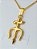 Corrente Tridente de Exu - veneziana - banhado a ouro 18k - Imagem 6