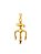 Pingente Tridente de Exu 3,3 x 1,6 cm - banhado a ouro 18k - Imagem 1