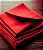 Guardanapo Vermelho de Tecido Algodão Kit com 10 - Imagem 2
