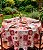 Toalha de Mesa Redonda 8 Lugares Corações Patchwork - Imagem 1