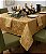 Toalha de Mesa Dourada Quadrada Sob Medida Arabesco Jacquard - Imagem 1