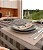 Toalha de Mesa Xadrez Preta com Cinza Retangular 10 Lugares Luxo - Imagem 1