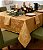 Toalha de Mesa Retangular 10 Lugares Dourada Jacquard - Imagem 1