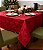 Toalha de Mesa Vermelha Retangular 10 Lugares Sob Medida Jacquard - Imagem 1