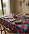 Toalha de Mesa Retangular 4 Lugares Rosa com Folhagens - Imagem 1