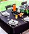 Toalha de Mesa Preta Lisa Retangular 8 Lugares - Imagem 2
