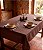 Toalha de Mesa Marrom Jacquard 8 Lugares Retangular - Imagem 1