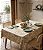 Toalha de Mesa Bege com Arabescos Retangular 4 Lugares - Imagem 1