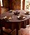 Toalha de Mesa Oval Sob Medida Marrom Jacquard - Imagem 1