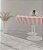 Toalha de Mesa Impermeável 4 Lugares Redonda Rosa Listrada - Imagem 2