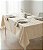 Toalha de Mesa Creme Arabescos Jacquard Retangular 6 Lugares - Imagem 1