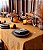 Toalha de Mesa Impermeável Nude Rústica 10 Lugares - Imagem 1