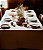 Toalha de Mesa Impermeável Creme Rústica 10 Lugares - Imagem 2