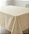 Toalha de Mesa Retangular 6 Lugares Impermeável Creme Arabescos - Imagem 2