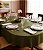 Toalha de Mesa Oval Sob Medida Verde Poá Jacquard - Imagem 1